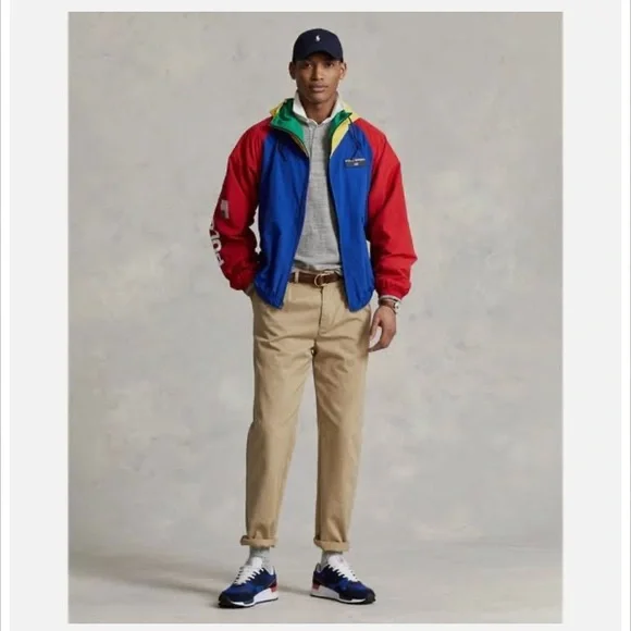NWT POLO SPORT Ralph Lauren Colorblock Hooded Windbreaker Jacket size L - Picture 10 of 16